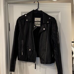 Abercrombie & Fitch Classic Black Leather Jacket